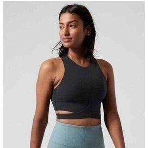 Athleta Conscious Cut Out Crop Top D-DD size XS Black